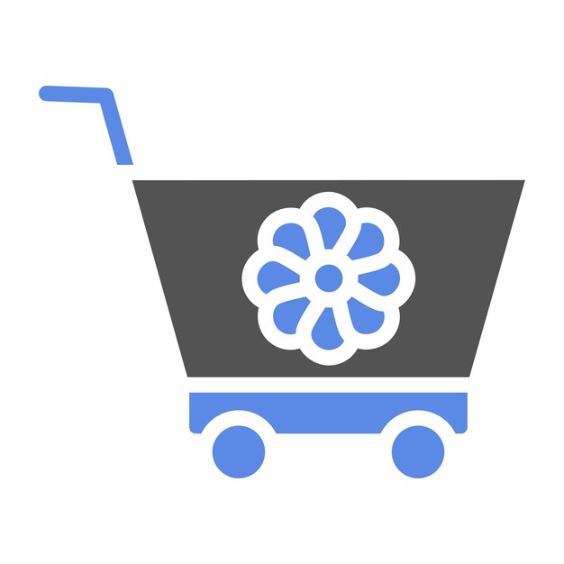 Diseño vectorial Estilo del icono del carrito de compras