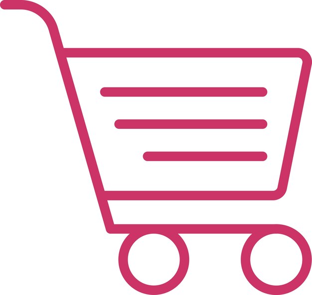 Diseño vectorial Estilo del icono del carrito de compras