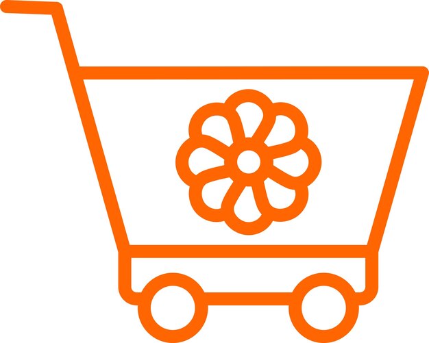 Diseño vectorial Estilo del icono del carrito de compras