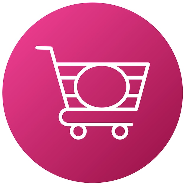 Diseño vectorial Estilo del icono del carrito de compras