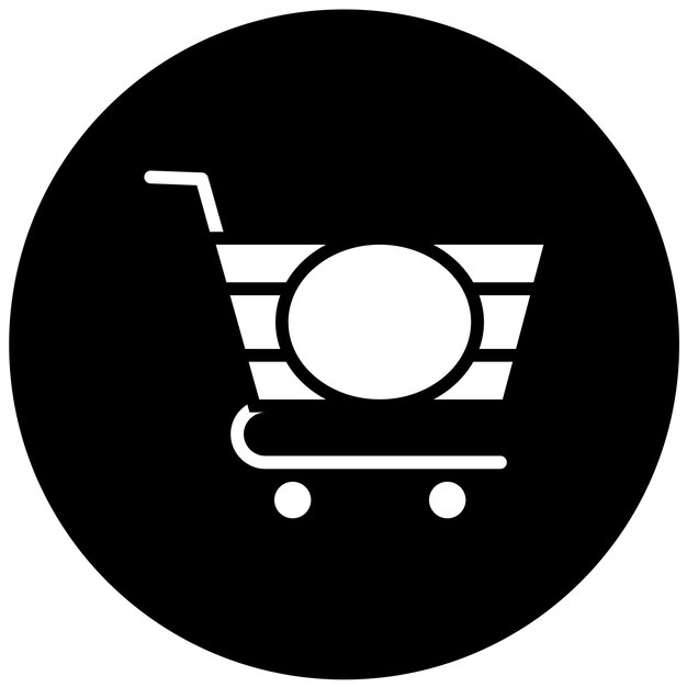 Diseño vectorial Estilo del icono del carrito de compras