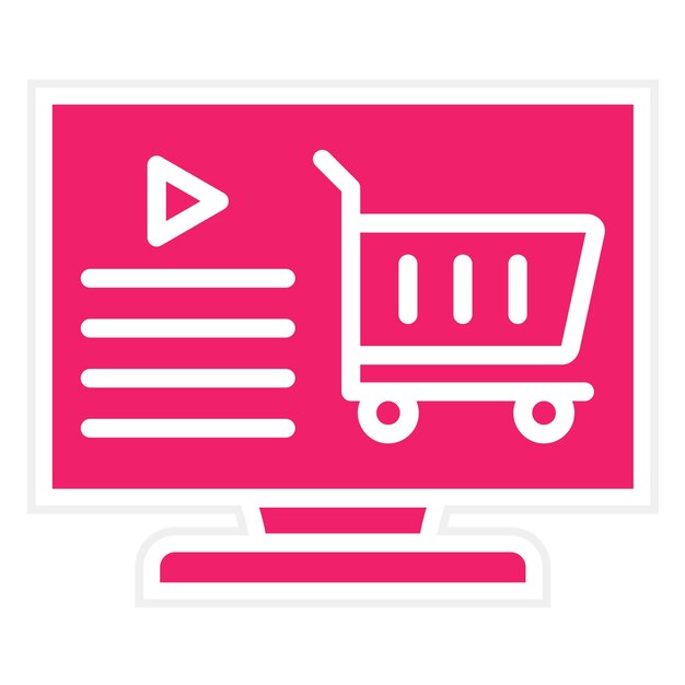Diseño vectorial Estilo del icono del carrito digital