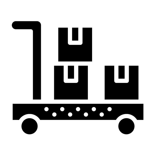 Diseño vectorial Estilo del icono del carrito enviado