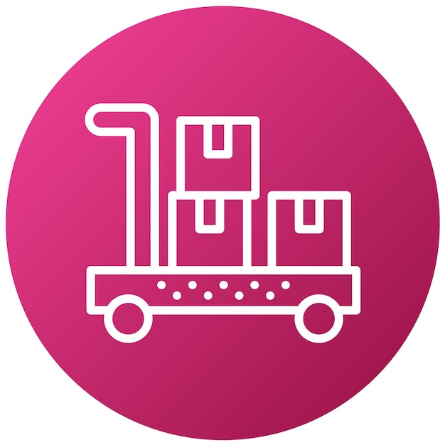 Diseño vectorial Estilo del icono del carrito enviado