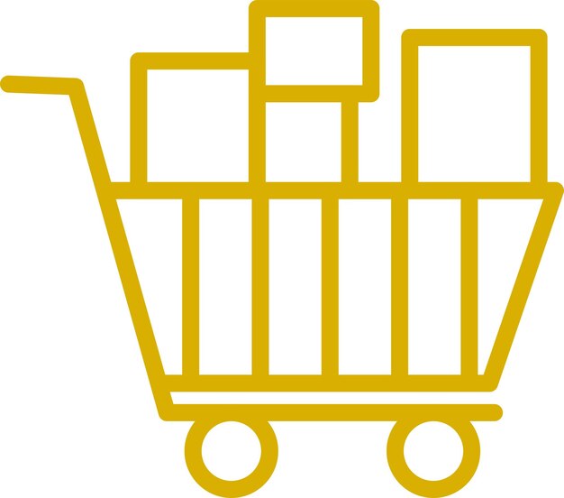 Diseño vectorial Estilo del icono del carrito de envío