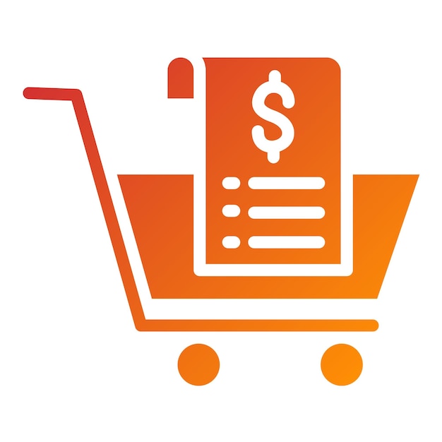 Diseño vectorial Estilo del icono del carrito de pago