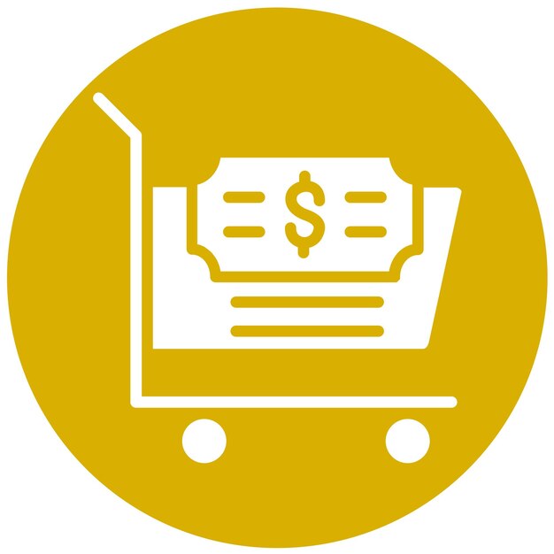 Diseño vectorial Estilo del icono del carrito de pago