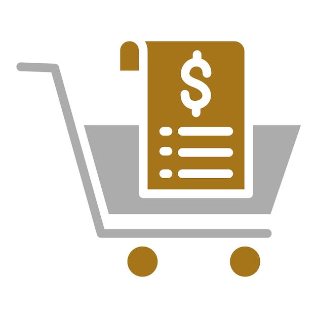 Diseño vectorial Estilo del icono del carrito de pago