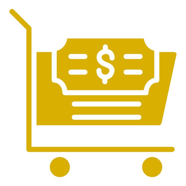 Diseño vectorial Estilo del icono del carrito de pago