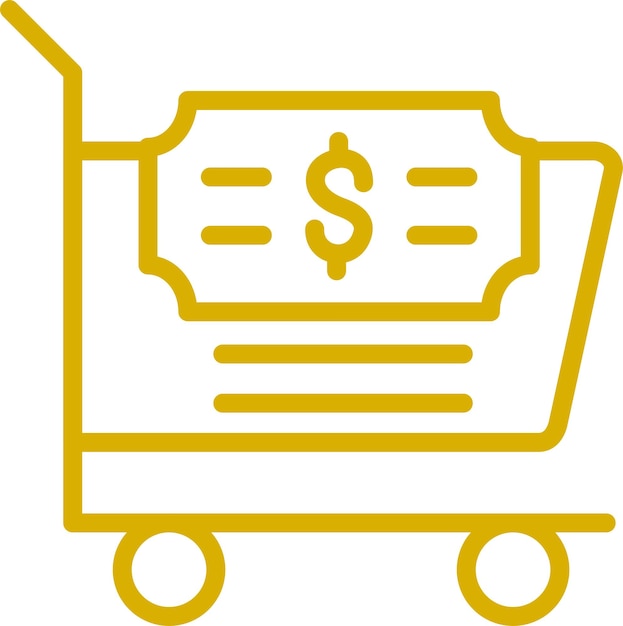 Diseño vectorial Estilo del icono del carrito de pago