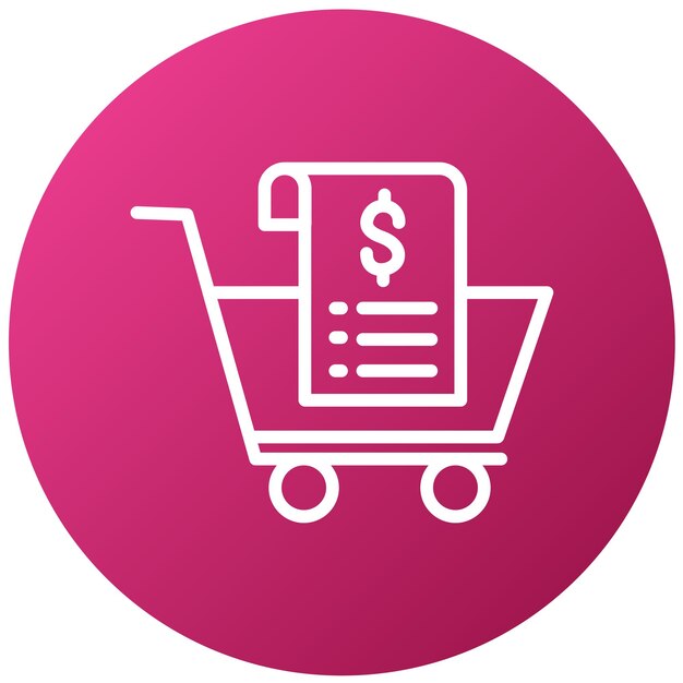 Diseño vectorial Estilo del icono del carrito de pago
