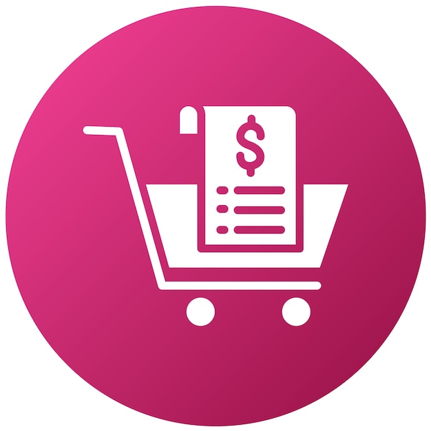 Diseño vectorial Estilo del icono del carrito de pago