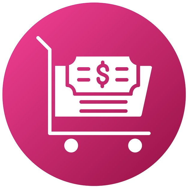 Diseño vectorial Estilo del icono del carrito de pago