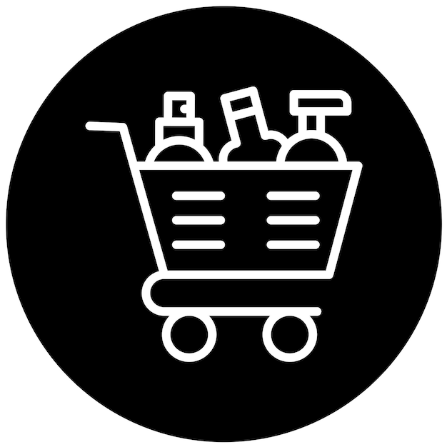Diseño vectorial Estilo del icono del carrito del producto