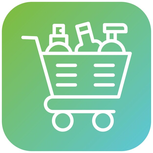 Diseño vectorial Estilo del icono del carrito del producto