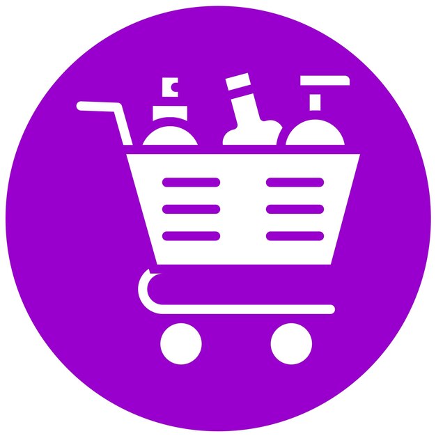 Diseño vectorial Estilo del icono del carrito del producto