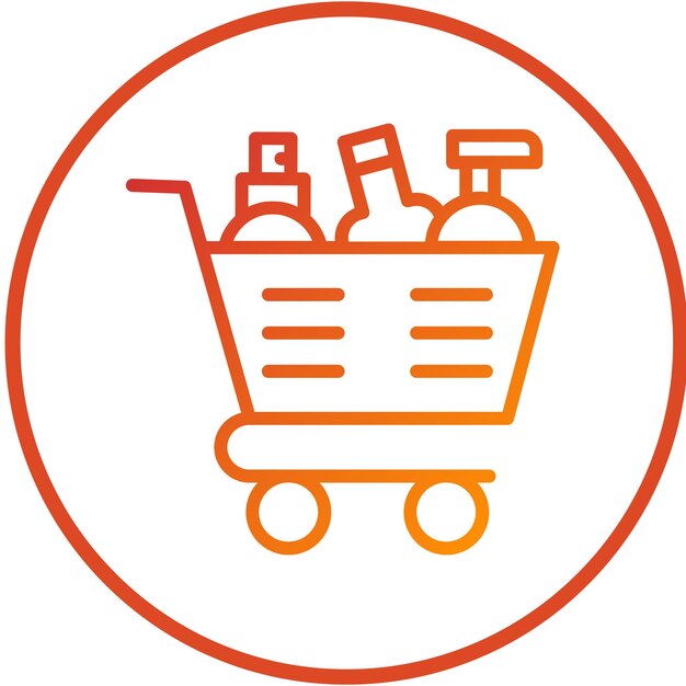 Diseño vectorial Estilo del icono del carrito del producto