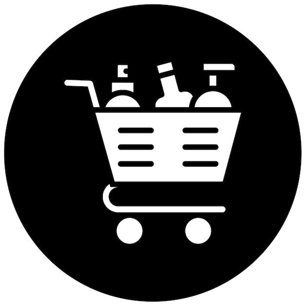 Diseño vectorial Estilo del icono del carrito del producto