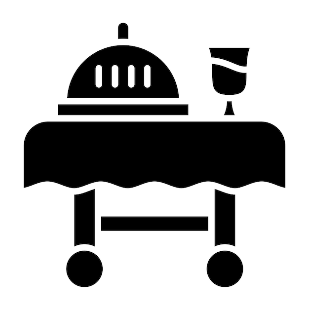 Diseño vectorial Estilo del icono del carrito de servicio