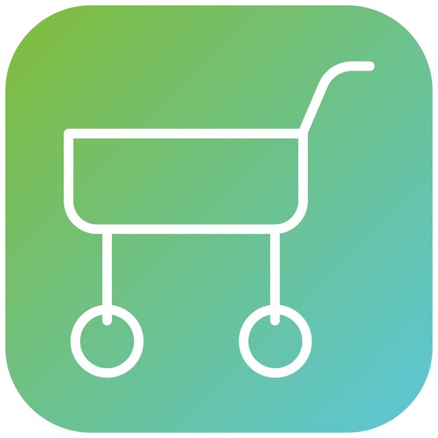Diseño vectorial del estilo del icono del carrito de vinos