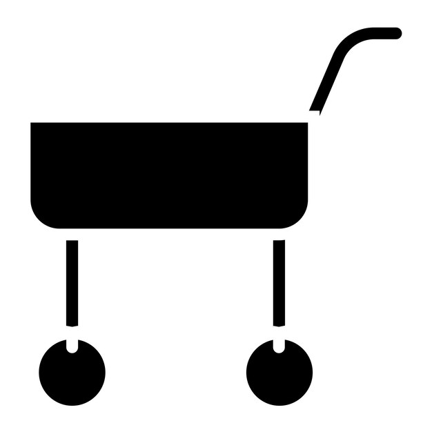 Diseño vectorial del estilo del icono del carrito de vinos