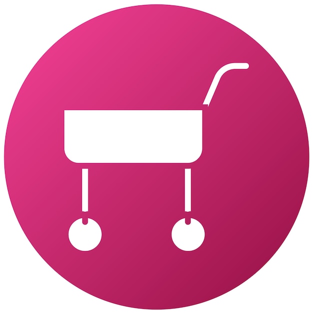 Diseño vectorial del estilo del icono del carrito de vinos