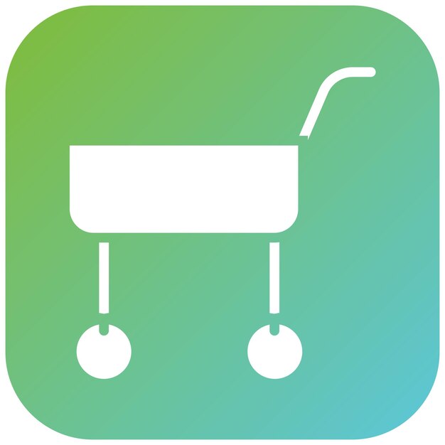 Diseño vectorial del estilo del icono del carrito de vinos