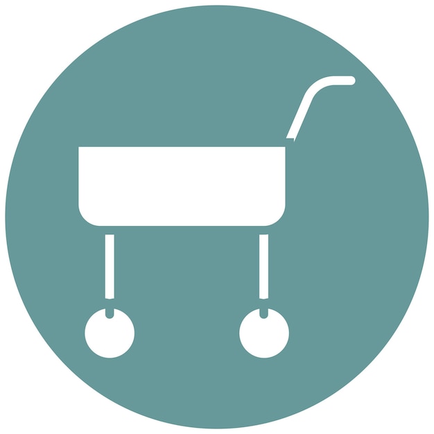 Diseño vectorial del estilo del icono del carrito de vinos