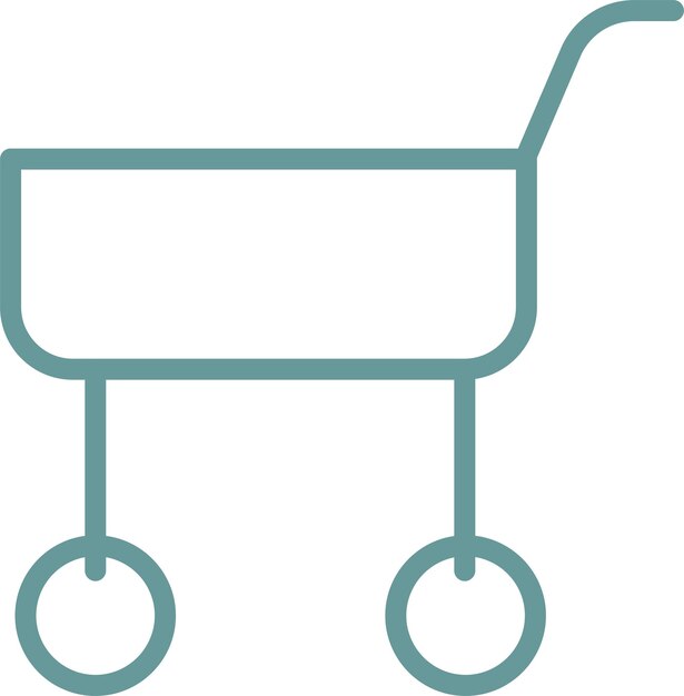 Diseño vectorial del estilo del icono del carrito de vinos