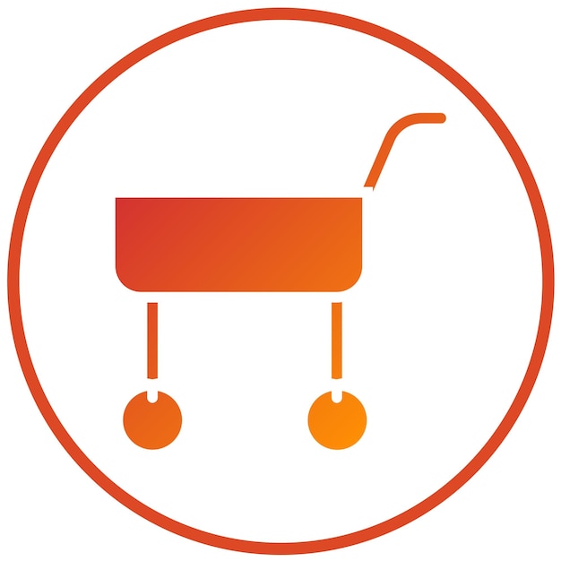 Diseño vectorial del estilo del icono del carrito de vinos