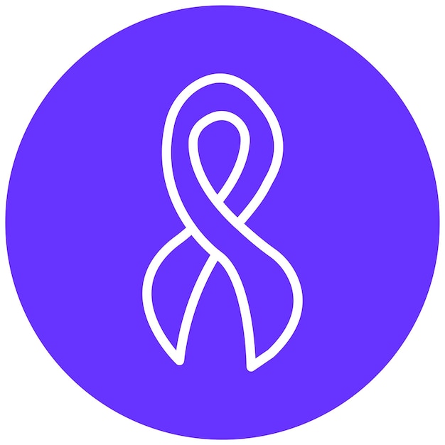 Diseño vectorial Estilo del icono del cartel del cáncer