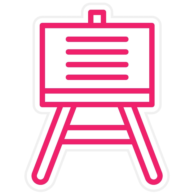 Diseño vectorial El estilo del icono del cartel de contenido