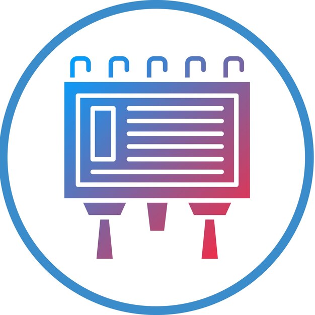 Diseño vectorial Estilo de icono de cartelera