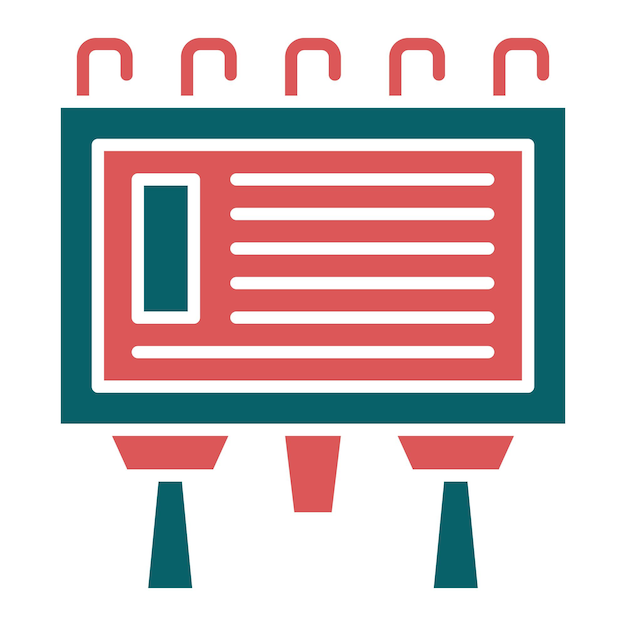 Diseño vectorial Estilo de icono de cartelera