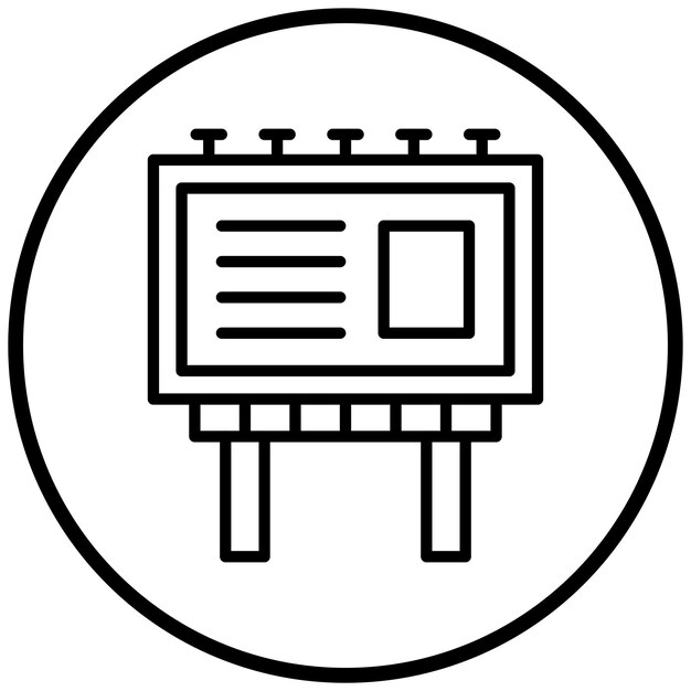 Diseño vectorial Estilo de icono de cartelera