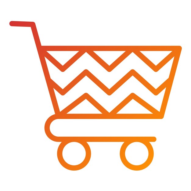 Diseño vectorial del estilo del icono de CartShop