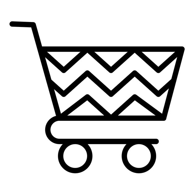 Diseño vectorial del estilo del icono de CartShop