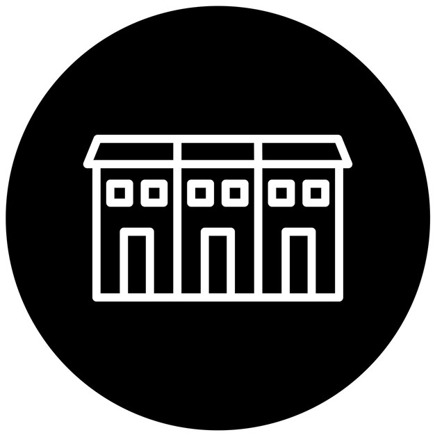 Diseño vectorial estilo icono de la casa adosada