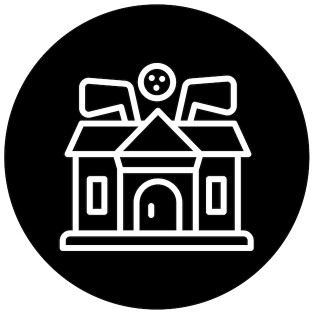 Diseño vectorial de estilo de icono de la casa del club