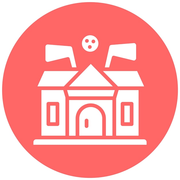 Diseño vectorial de estilo de icono de la casa del club
