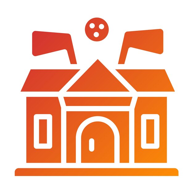 Diseño vectorial de estilo de icono de la casa del club