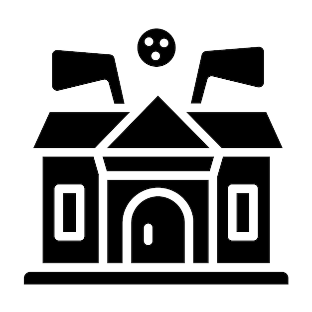 Diseño vectorial de estilo de icono de la casa del club