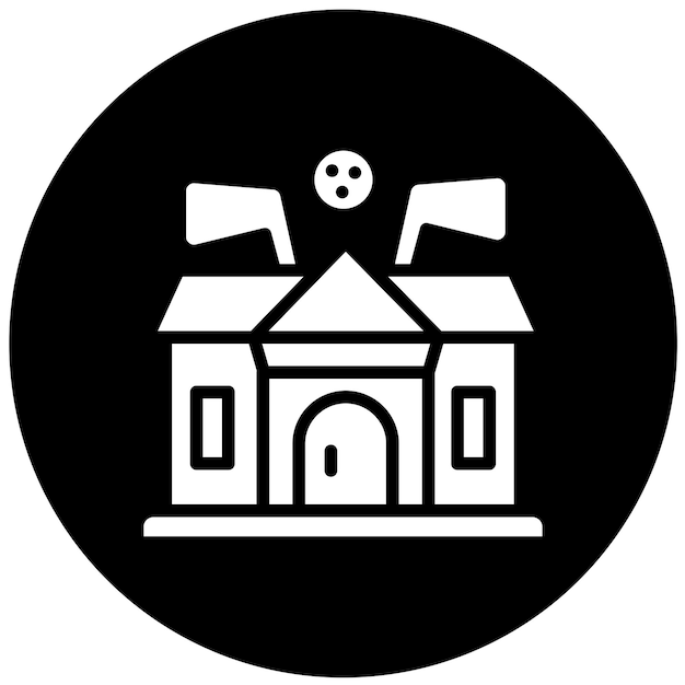 Diseño vectorial de estilo de icono de la casa del club