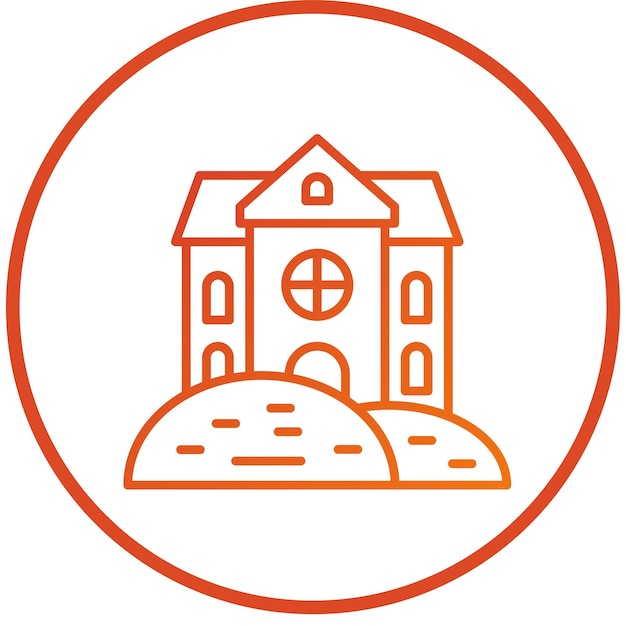 Diseño vectorial Estilo del icono de la Casa del Desierto