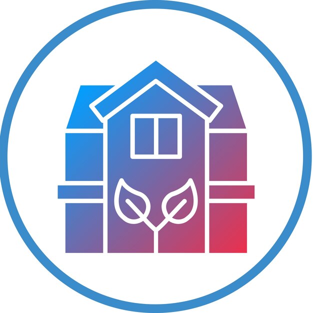 Diseño vectorial Estilo del icono de la casa ecológica