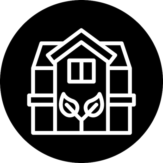 Diseño vectorial Estilo del icono de la casa ecológica