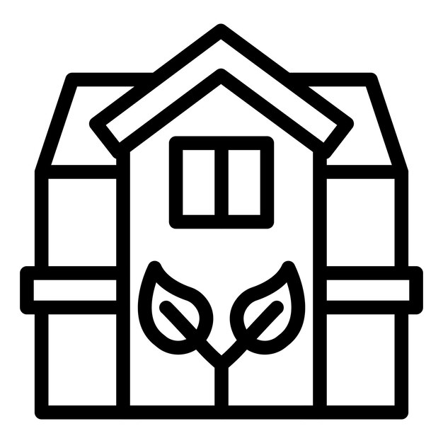 Diseño vectorial Estilo del icono de la casa ecológica