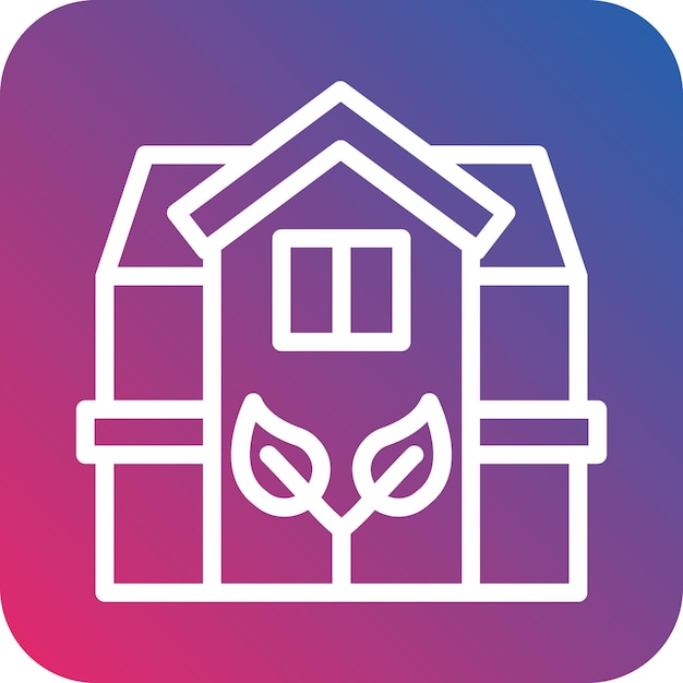 Diseño vectorial Estilo del icono de la casa ecológica