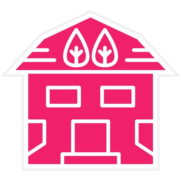 Diseño vectorial Estilo del icono de la casa ecológica