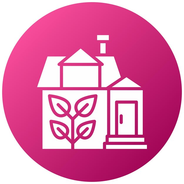 Diseño vectorial Estilo del icono de la casa ecológica